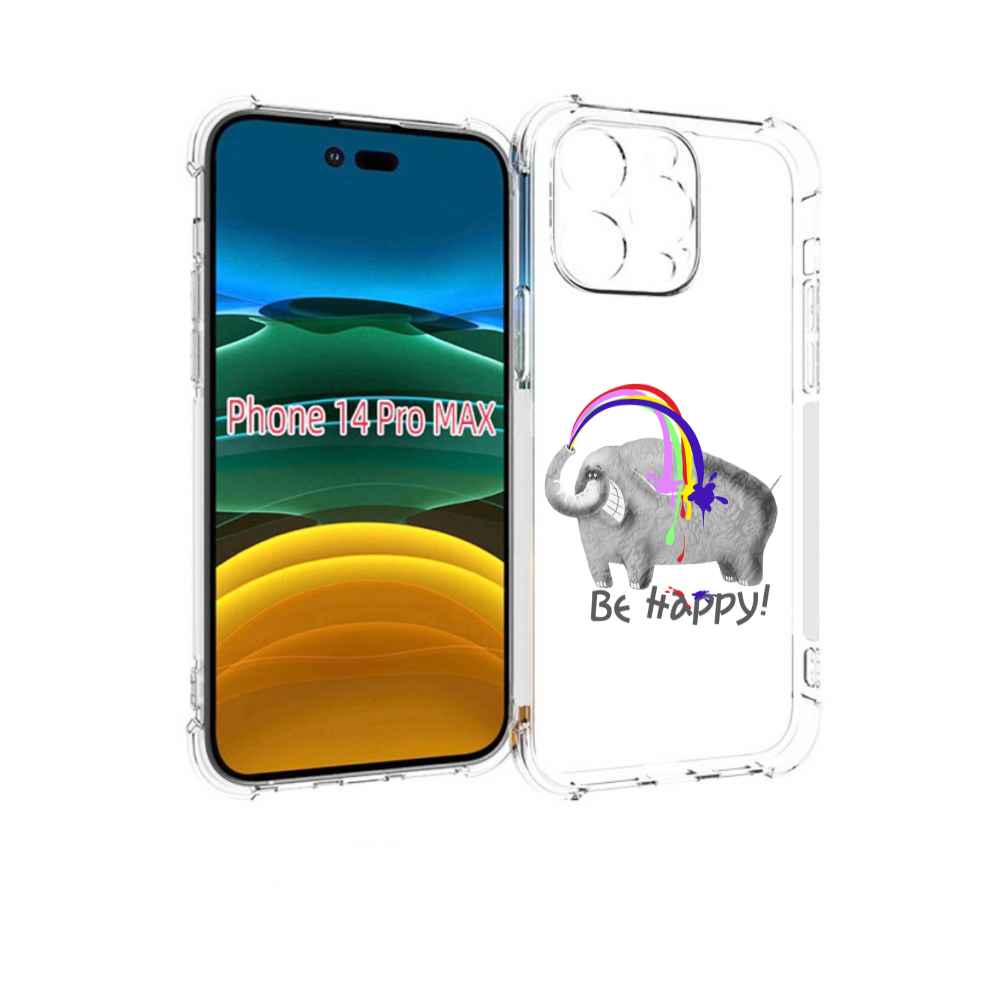 

Чехол MyPads счастливый слон для iPhone 14 Pro Max, Прозрачный, Tocco