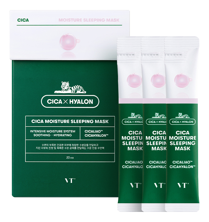 фото Маска ночная для лица vt cica moisture sleeping mask 20 шт vt cosmetics