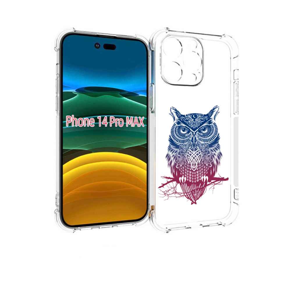 

Чехол MyPads хиппи сова для iPhone 14 Pro Max, Прозрачный, Tocco