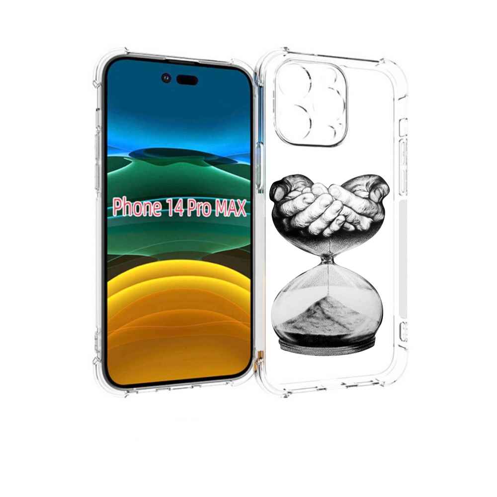 

Чехол MyPads часы жизни черно белый для iPhone 14 Pro Max, Прозрачный, Tocco