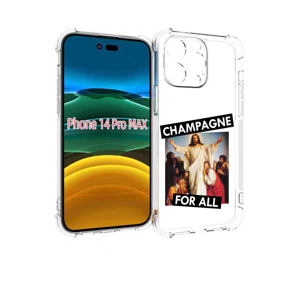 

Чехол MyPads шампанское для iPhone 14 Pro Max, Прозрачный, Tocco