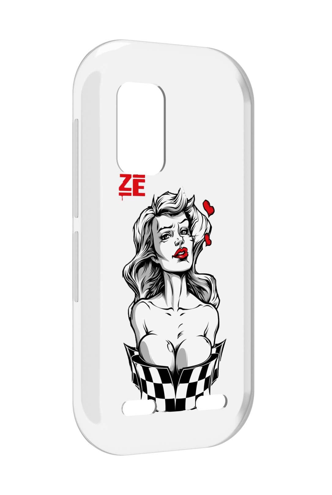 

Чехол MyPads черно белая девушка с красными губами женский для UleFone Armor X10, Прозрачный, Tocco