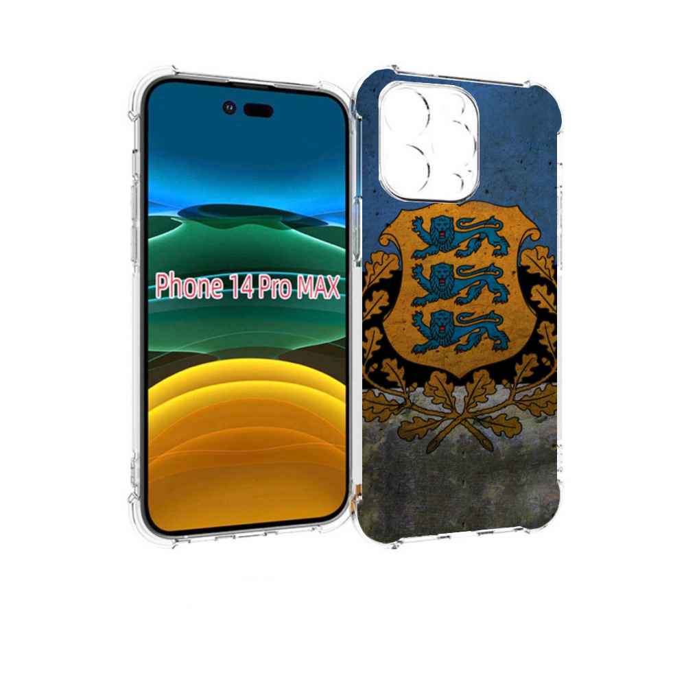 

Чехол MyPads герб флаг эстонии для iPhone 14 Pro Max, Прозрачный, Tocco