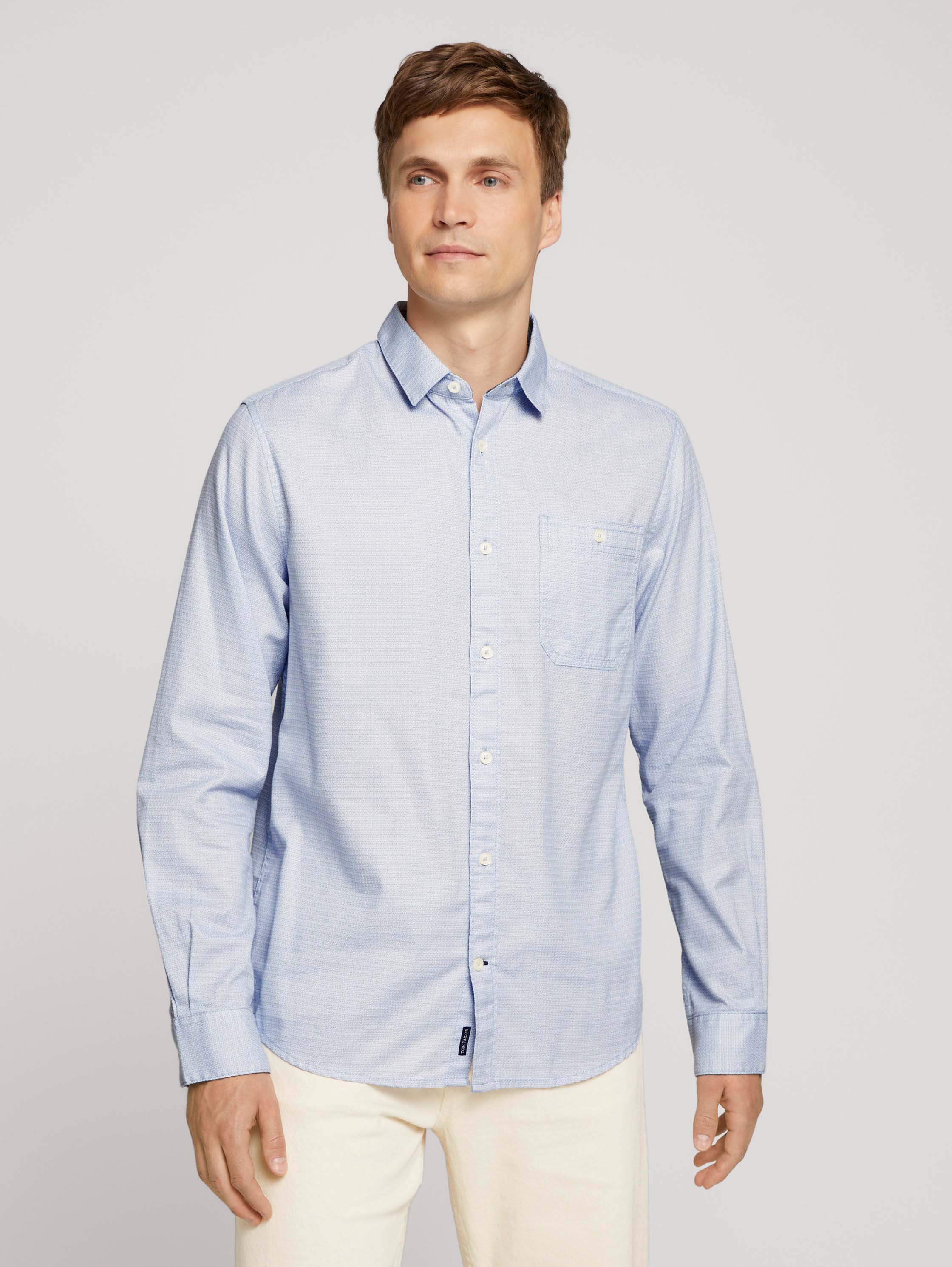 

Рубашка мужская TOM TAILOR 1028410 голубая XXL, 1028410