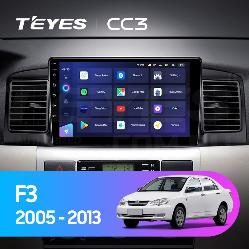 

Штатная магнитола Teyes CC3 4/32 BYD F3 (2005-2013), CC3