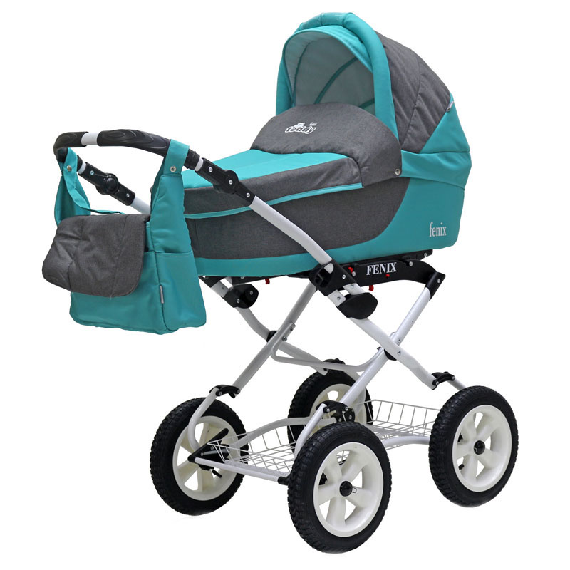 

Коляска-люлька Bart-Plast Fenix Classic Lite 03 серый-бирюза