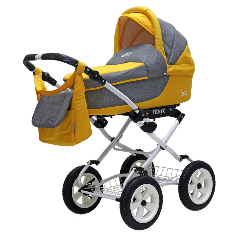

Коляска-люлька Bart-Plast Fenix Classic Lite 07 серый-желтый
