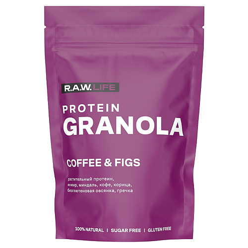 

Гранола протеиновая Raw Life PROTEIN GRANOLA COFFEE & FIGS, 220 г