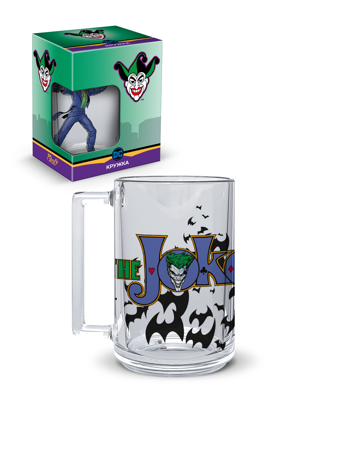 Кружка PrioritY 320 мл. DC Joker в подарочной упаковке (стекло)