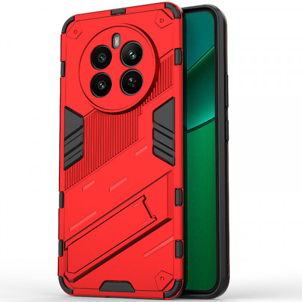 

Чехол-подставка RosCase Megatron для Realme 12 Plus 5G/Realme 12 4G, Красный