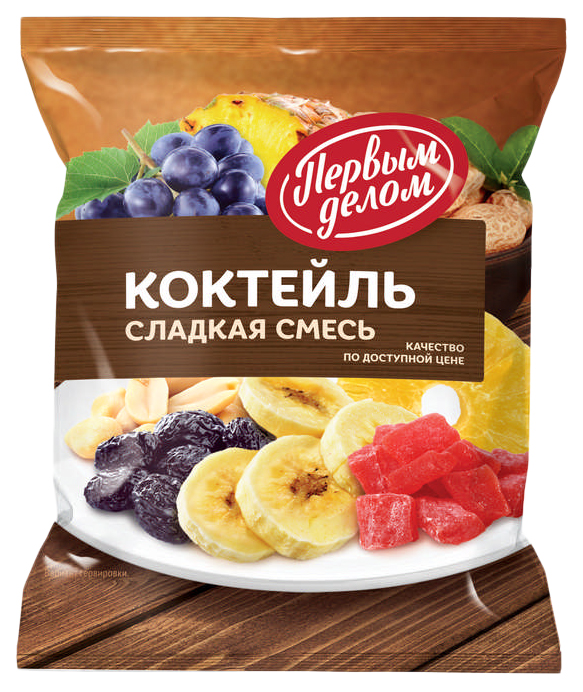 

Смесь из орехов и сухофруктов Первым делом Коктейль сладкая, 100 г