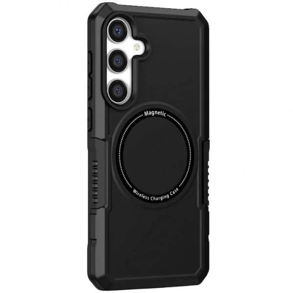 

Чехол RosCase Magnetic Armor поддержка MagSafe для Samsung Galaxy S24, Черный