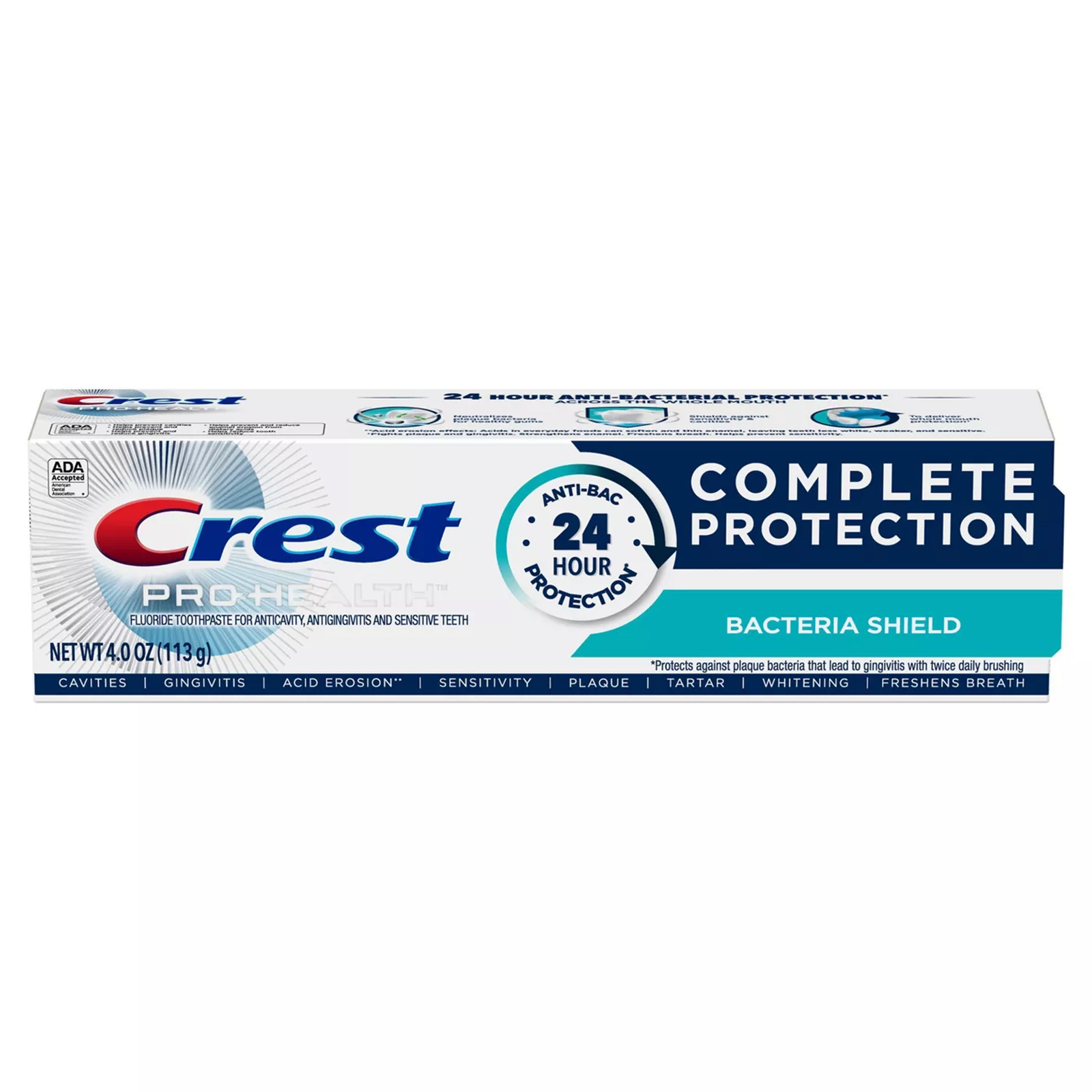 фото Зубная паста crest pro-health complete protection bacteria shield, 113 г