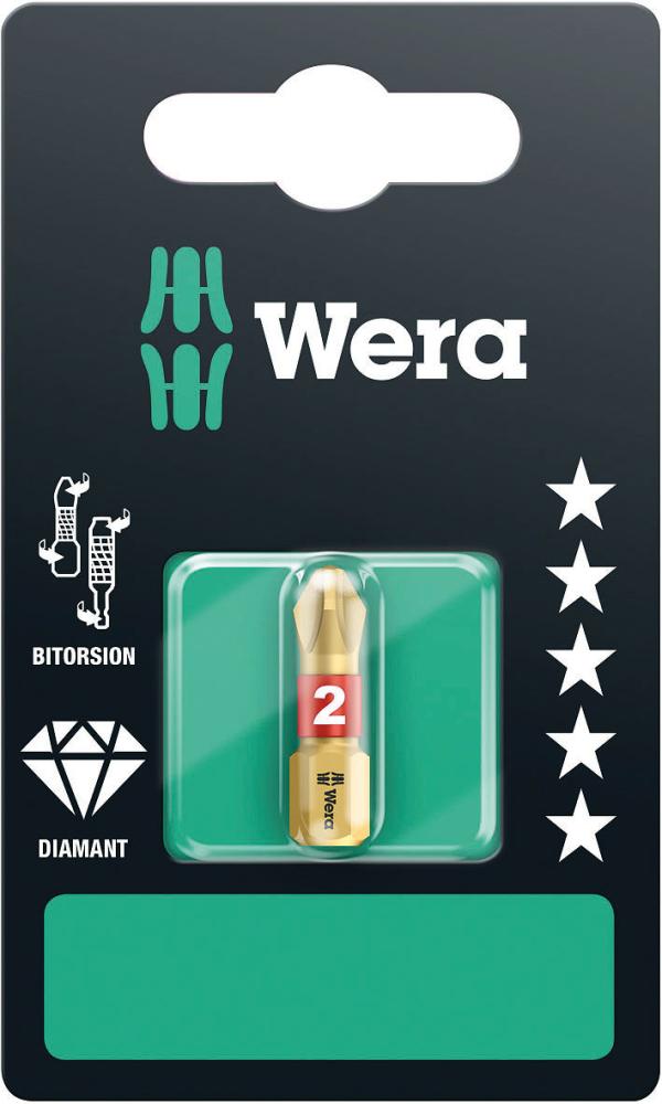 

Wera 851/1 BDC PH SB бита биторсионная, хвостовик 1/4 C 6.3, PH 2 x 25 мм, с держател
