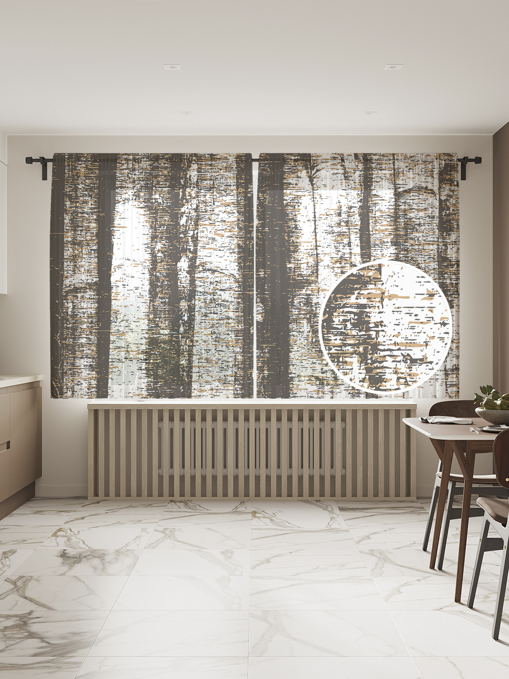 

Фототюль JoyArty "Винтаж ветвей бамбука", 145x180см (2 полотна с лентой + 50 крючков), Винтаж ветвей бамбука