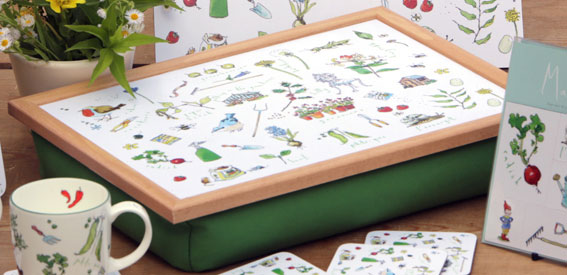 

* Поднос на колени "Gardening Madeleine Floyd" 40*31*7,4см, Andrews Living Rooms, CT MFL0