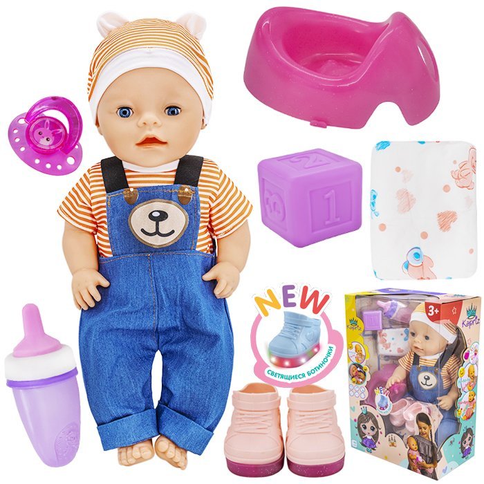 Пупс Miss Kapriz 0577206FCJ интерактивный со светящимися ботиночками и с аксесс., в кор.