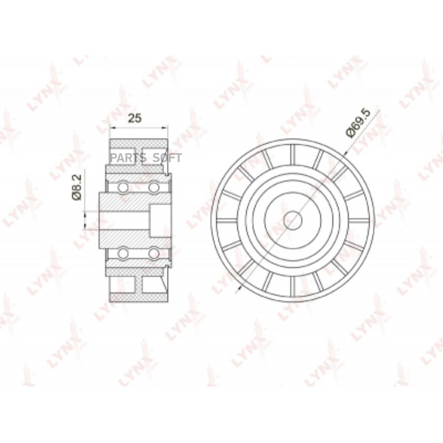 

Ролик ручейкового ремня Mercedes C-Class/E-Class/E-Class T-Model 95>04 Lynx PB7017