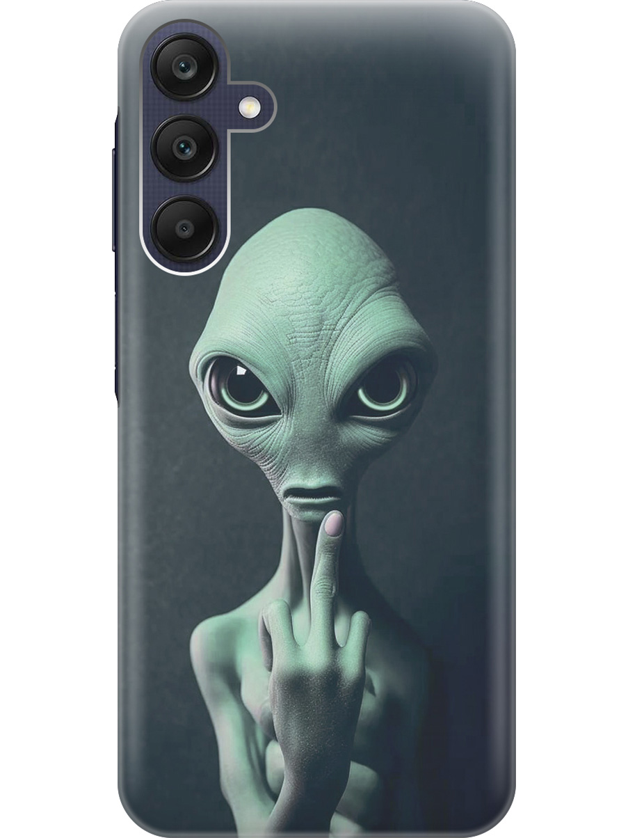 

Силиконовый чехол на Samsung Galaxy A25 с рисунком "Инопланетный фак", Зеленый;синий;черный, 20012134