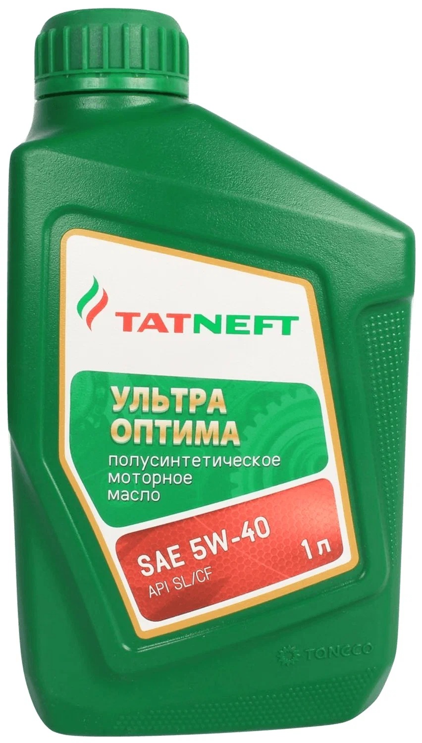 Моторное масло TATNEFT полусинтетическое ультра-Оптима SAE 5W40 API SL/CF 1л