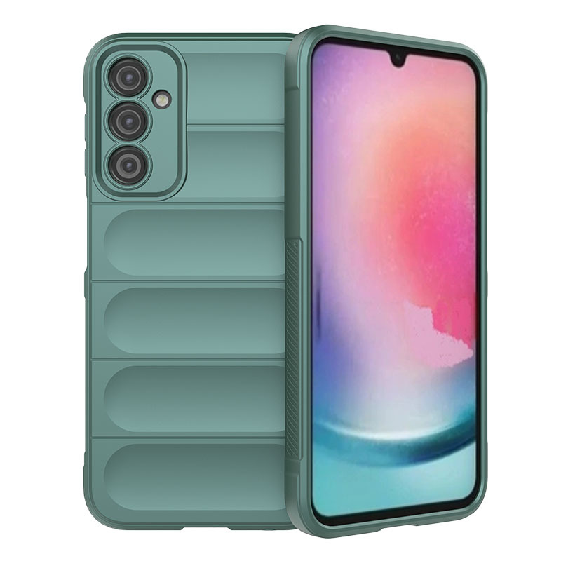 

Противоударный чехол Flexible Case для Samsung Galaxy A24, зеленый, Flexible Case