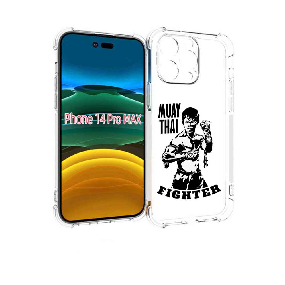 

Чехол MyPads Единоборства муайтай для iPhone 14 Pro Max, Прозрачный, Tocco