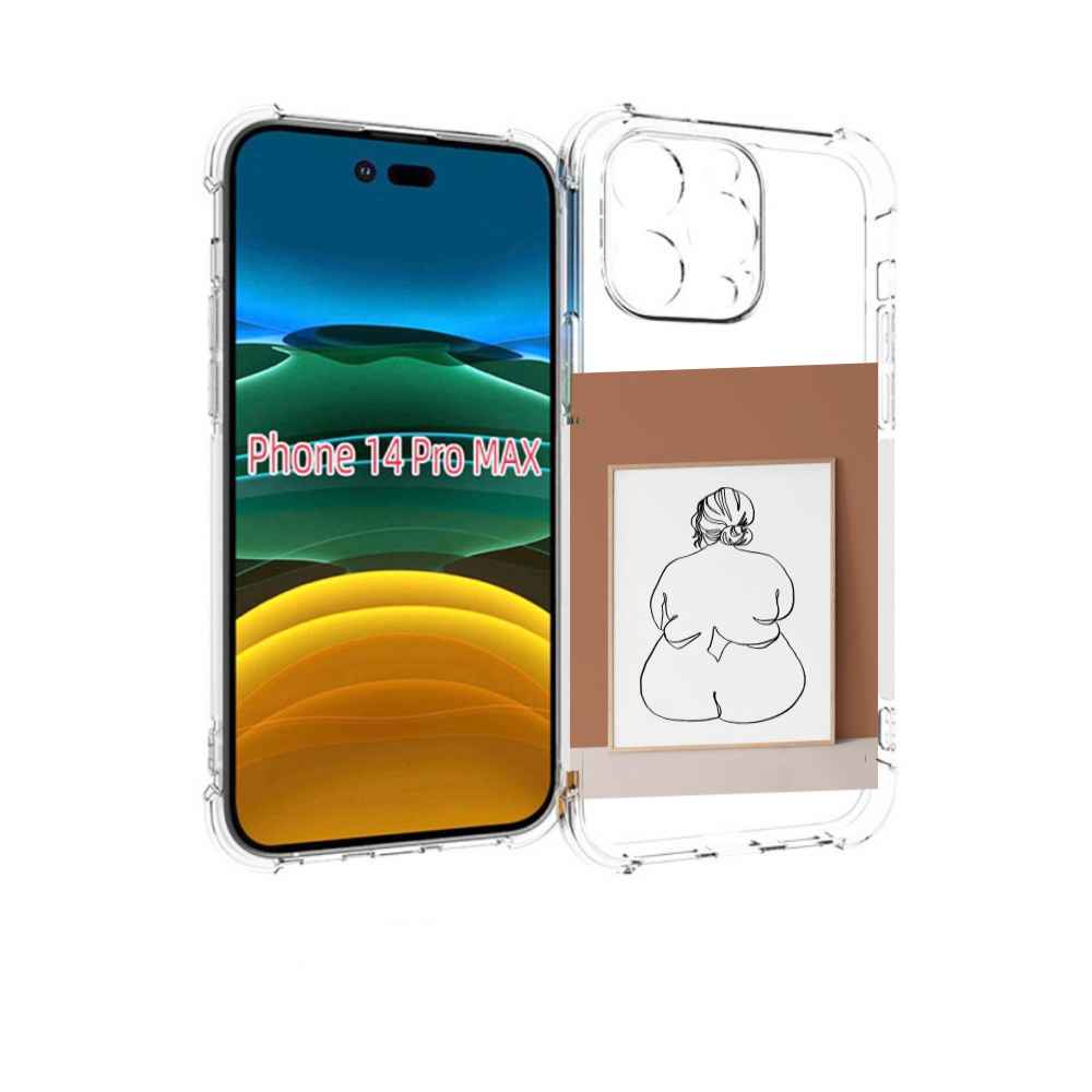 

Чехол MyPads Body Positive Female Figure Line Art женский для iPhone 14 Pro Max, Прозрачный, Tocco