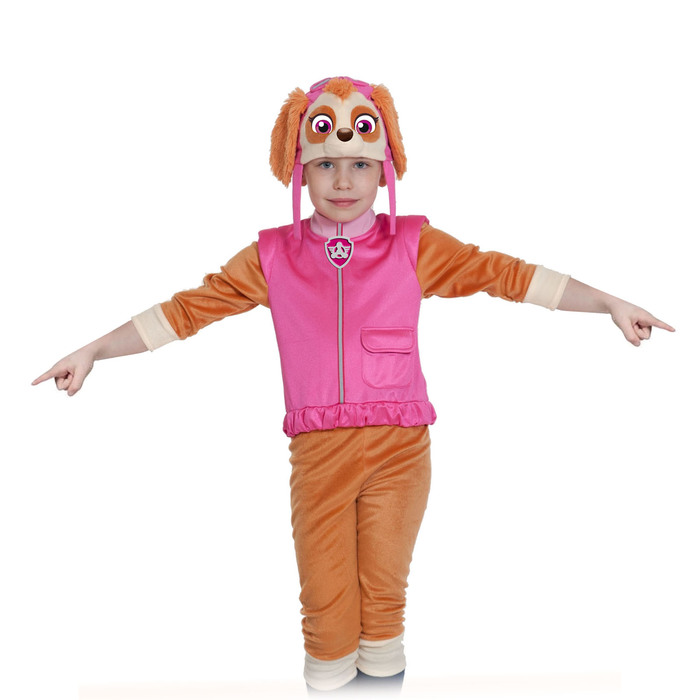 

Карнавальный костюм Скай, куртка, бриджи, маска, р. 28-30, рост 104-110 см, Розовый;оранжевый