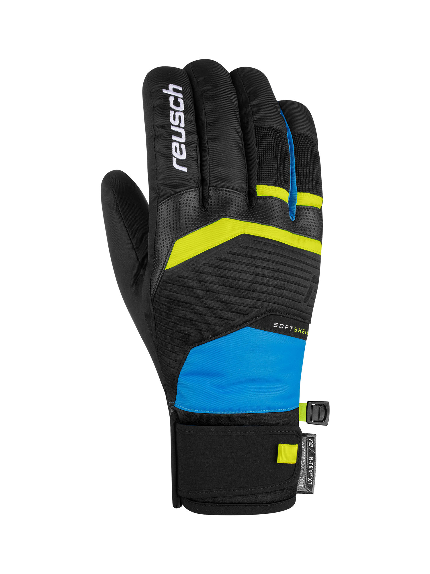 

Варежки Reusch Venom R-Tex Xt Blck/Bril Blu/Safety Yell (Inch (Дюйм):) 2023-24, Голубой;черный, Venom R-Tex Xt