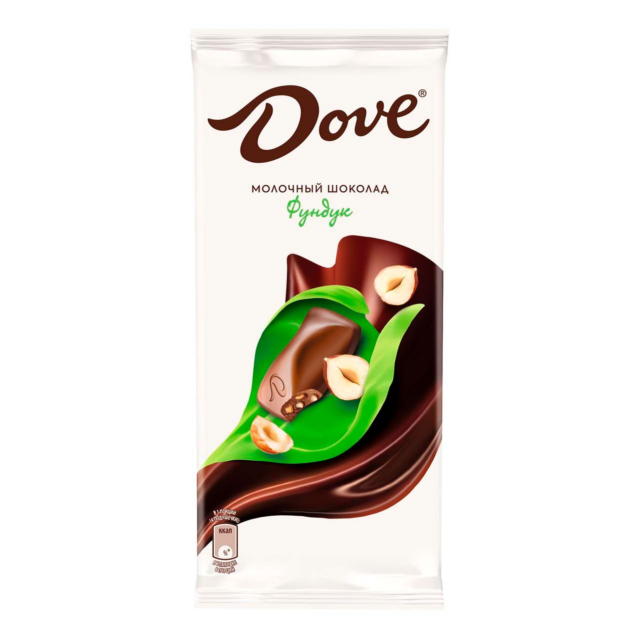 Шоколад Dove молочный с дробленым фундуком 90 г