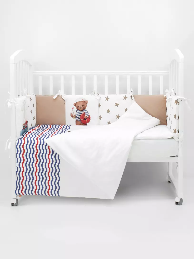 

Комплект белья Топотушки Морячок (6 предметов), Бежевый