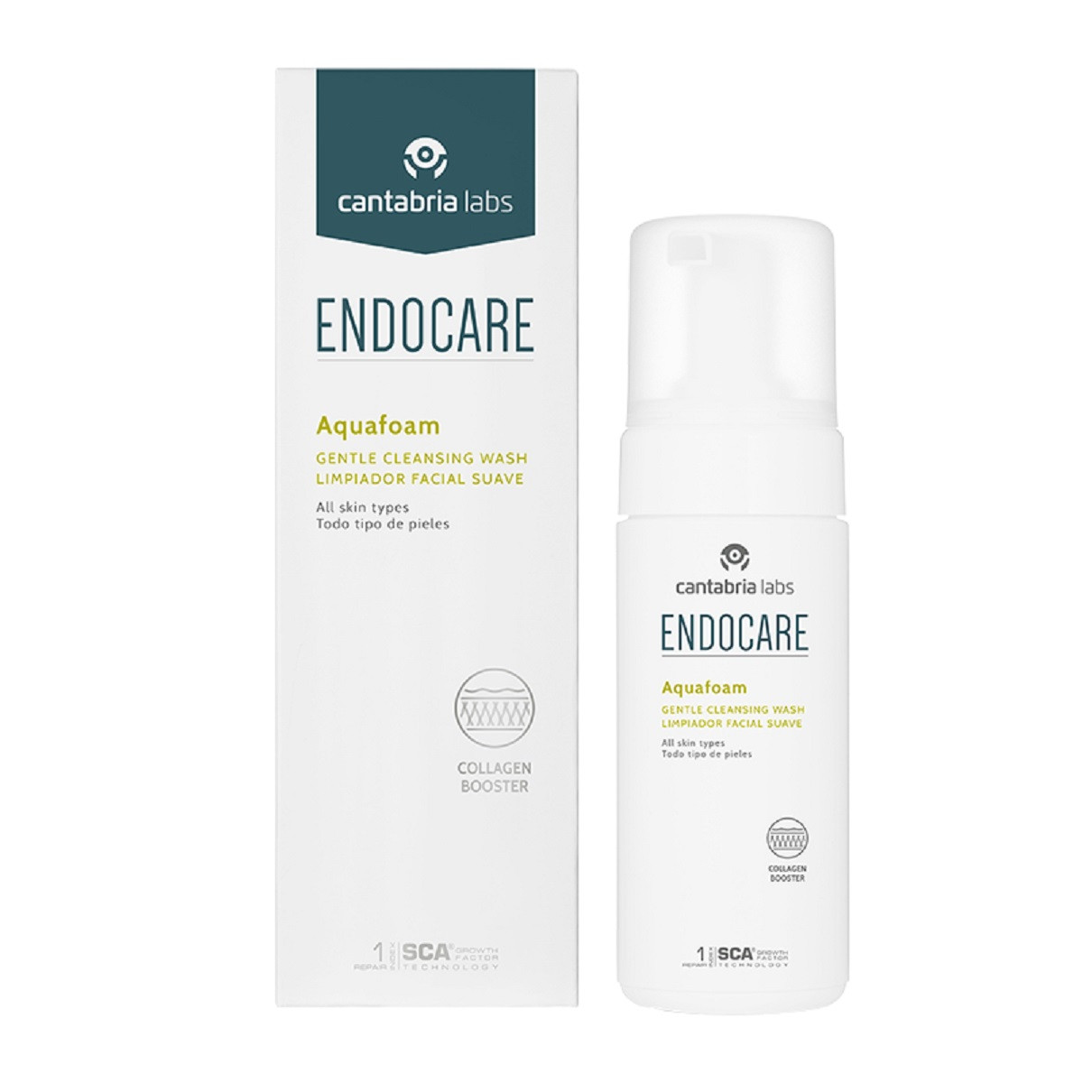 фото Пенка для очищения endocare aquafoam gentle cleansing wash, 125 мл cantabria labs