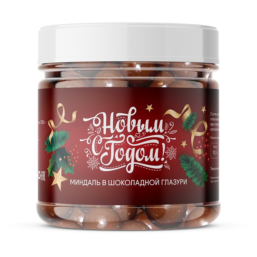 

Миндаль в шоколадной глазури Snack Snack "С Новым Годом!", 120 г