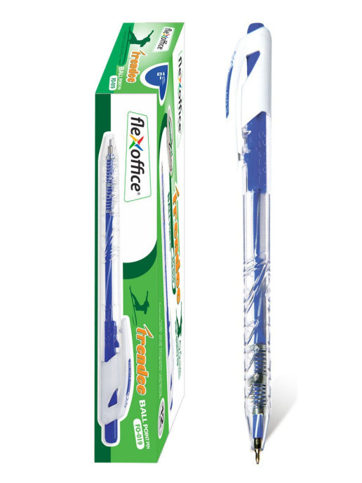 Ручка шариковая автоматическая 0,5мм FlexOffice Trendee, синяя (12шт)