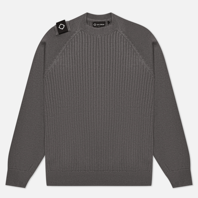 

Мужской свитер MA.Strum Rib Panel Crew Neck серый, Размер L, Rib Panel Crew Neck