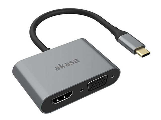 

Аксессуар Akasa USB Type-C - HDMI/VGA AK-CBCA23-18BK, AK-CBCA23-18BK