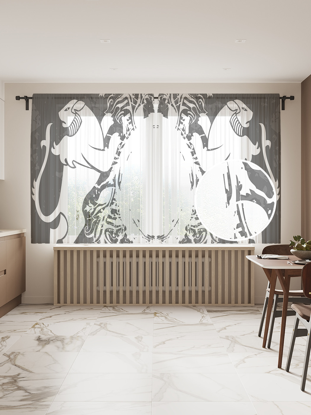 

Фототюль JoyArty "Семейный герб", 145x180 см (2 полотна со шторной лентой + 50 крючков), Семейный герб