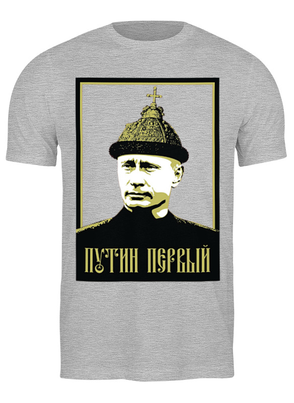 

Футболка мужская Printio Putin серая 2XL, Серый, Putin