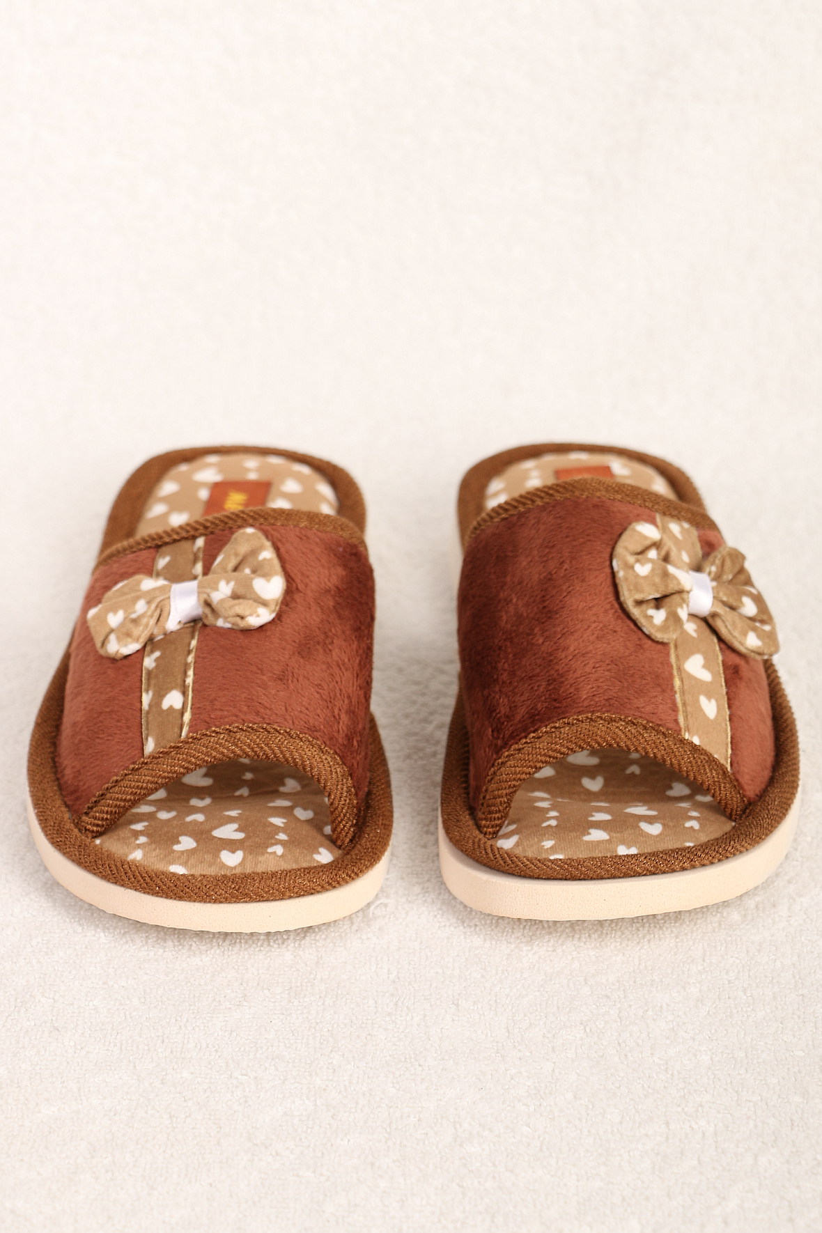 

Тапочки женские AlmondShop ТР-27 Е-22.С2 коричневые 36 RU, Коричневый, ТР-27 Е-22.С2