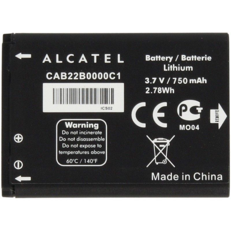 

Аккумулятор для телефона CAB22B0000C1 Alcatel OT-2012D/OT-2007D мАч 750