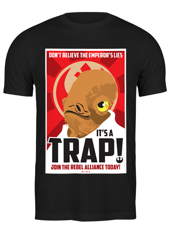 

Футболка мужская Printio It's a trap! черная 2XL, Черный, It's a trap!