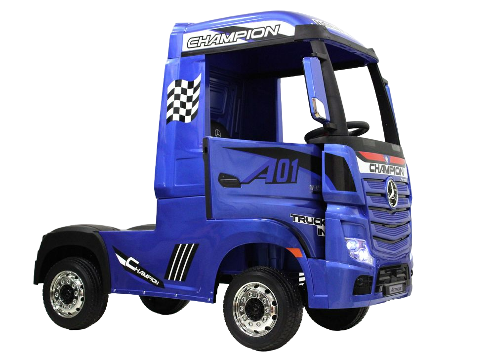 

Детский электромобиль RiverToys Mercedes-Benz Actros 4WD (HL358) синий глянец