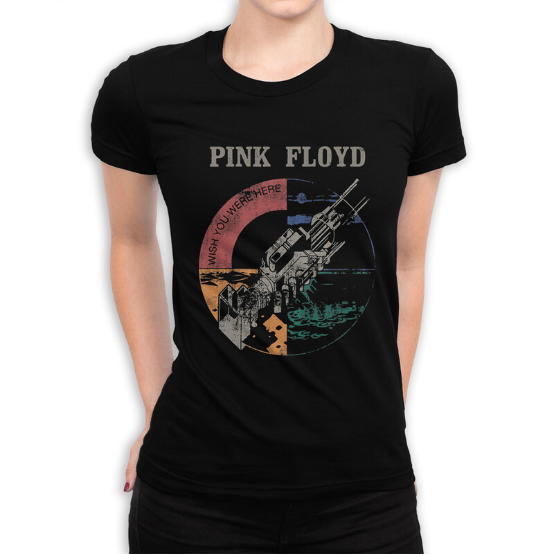 фото Футболка женская dream shirts pink floyd - wish you were here 556016111 черная 3xl