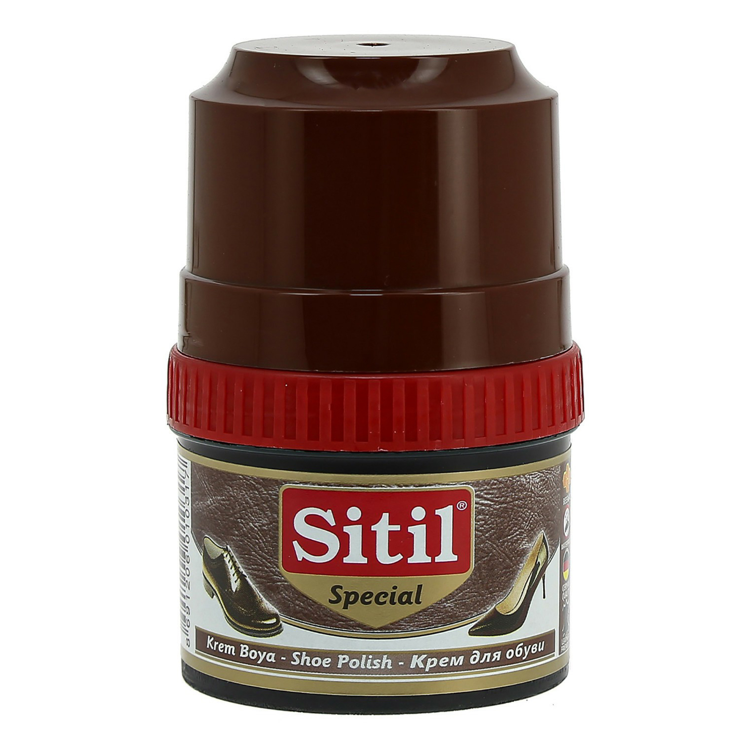 Крем для обуви Sitil для гладкой кожи коричневый 60 г