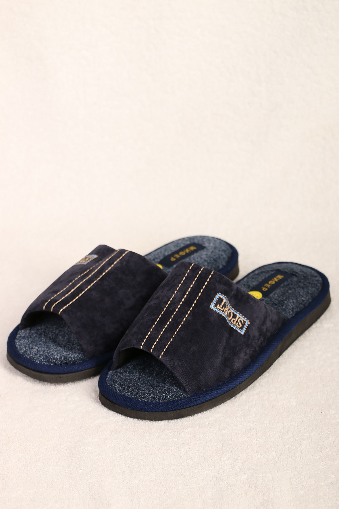 

Тапочки мужские AlmondShop ТР-27 М-964.С1 синие 44 RU, Синий, ТР-27 М-964.С1