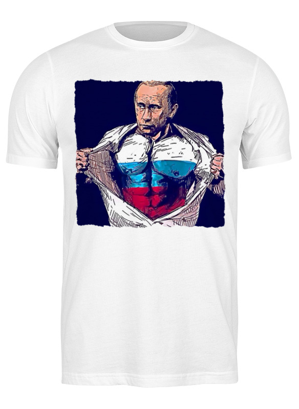 

Футболка мужская Printio Putin белая 2XL, Белый, Putin