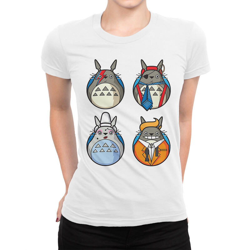 

Футболка женская Dream Shirts Тоторо - Дэвид Боуи 556023111 белая XL, Тоторо - Дэвид Боуи 556023111