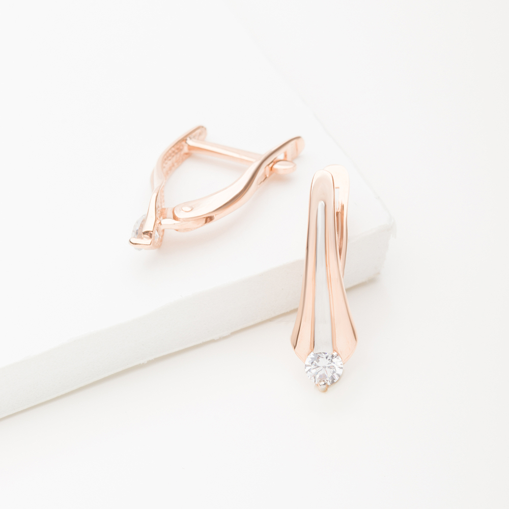 

Серьги из красного золота с фианитом НАШЕ ЗОЛОТО РЫ2006541, РЫ2006541