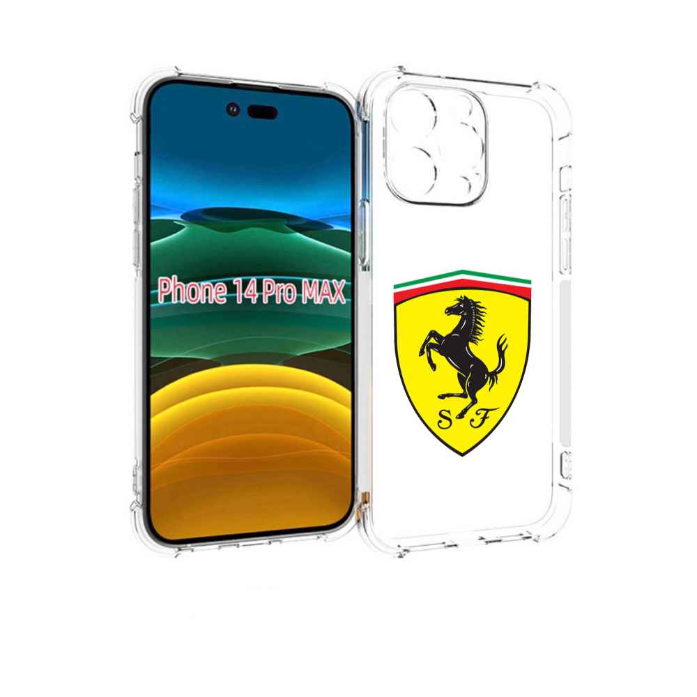 

Чехол MyPads Ferrari-3 мужской для iPhone 14 Pro Max, Прозрачный, Tocco