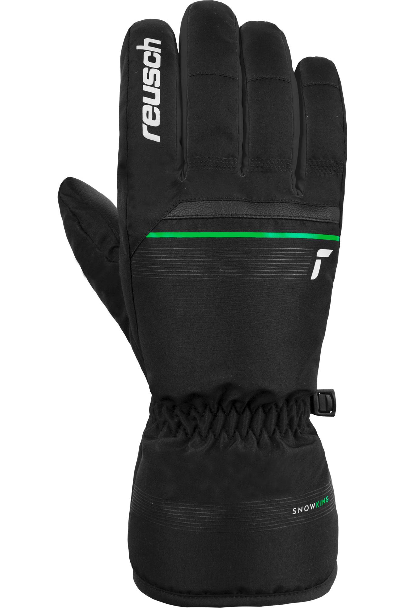 

Перчатки Reusch Snow King Black/Neon Green (Inch (Дюйм):11) 2023-24, Черный, Snow King